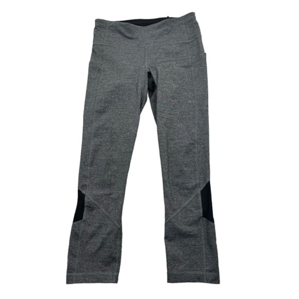 Lululemon Athletica Pace Rival Crop Leggings 22 Women's Sz 4‎ Casual Gray